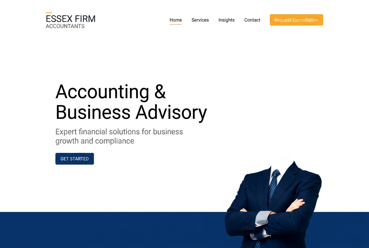 Meridian Advisory — Accountantskantoor website concept design by Avanaire Web