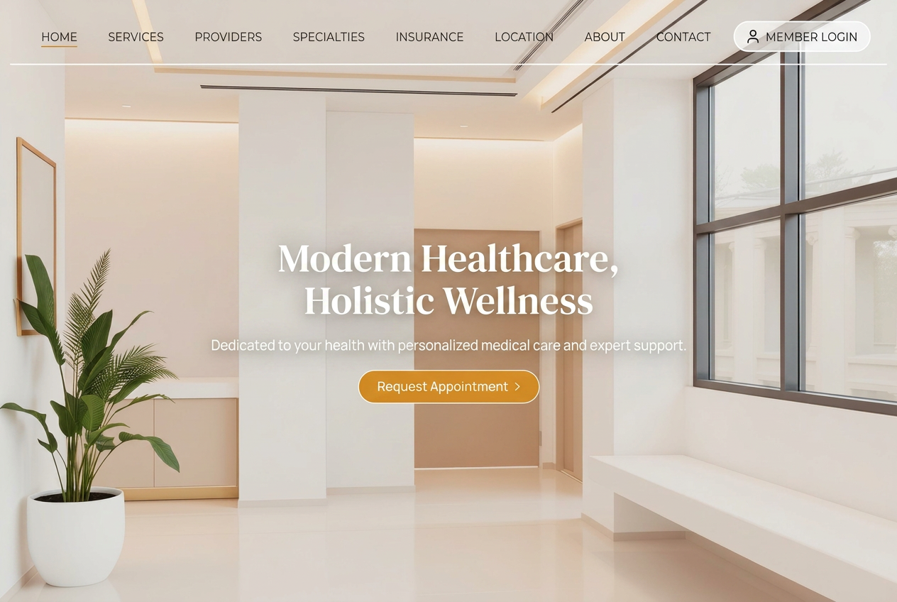Aurora Clinic — Privékliniek website concept design by Avanaire Web
