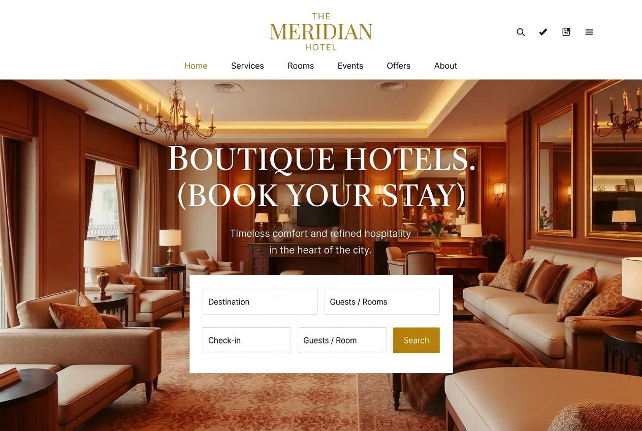 Hotel Sablon — Boutiquehotel website concept design by Avanaire Web