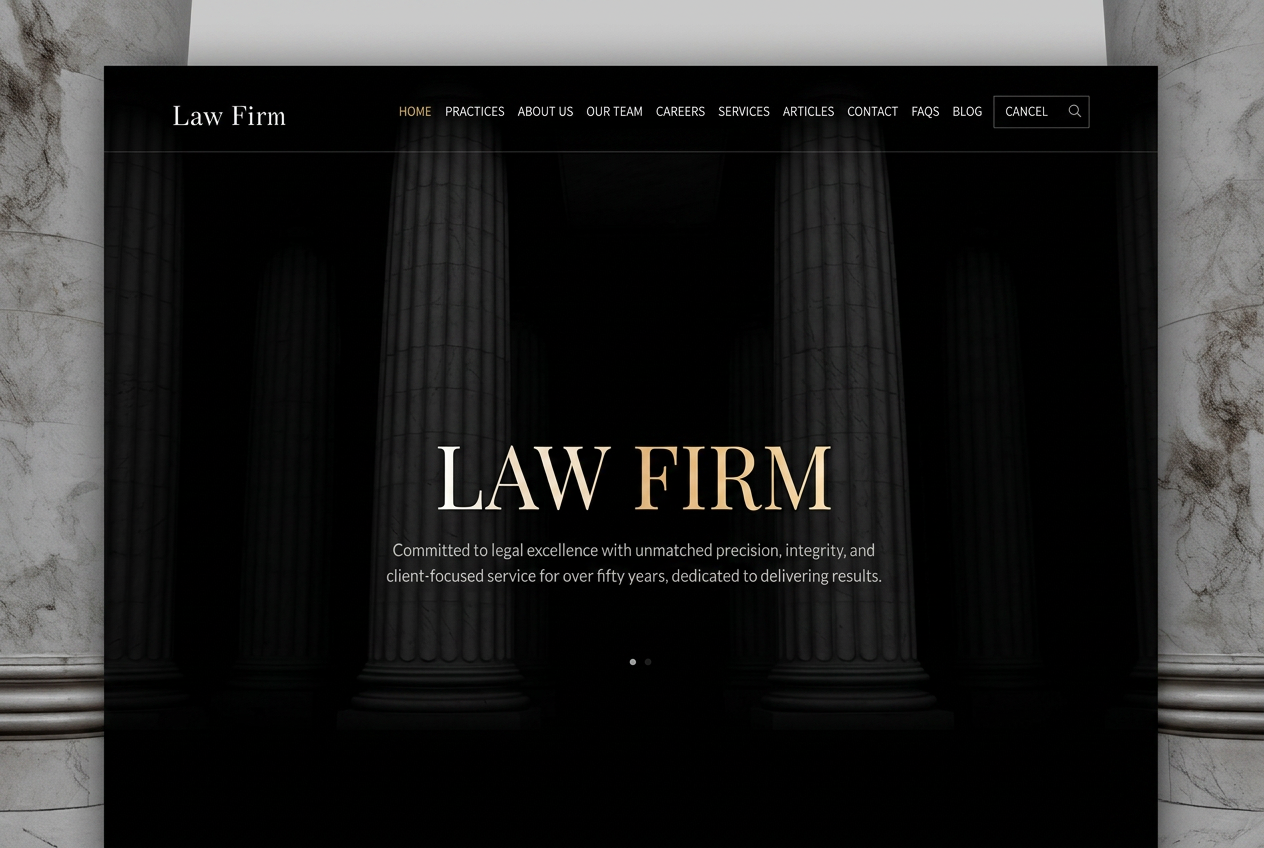 Calder & Roth — Advocatenkantoor website concept design by Avanaire Web