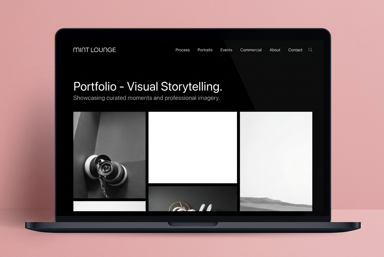 Studio Nora — Fotostudio website concept design by Avanaire Web